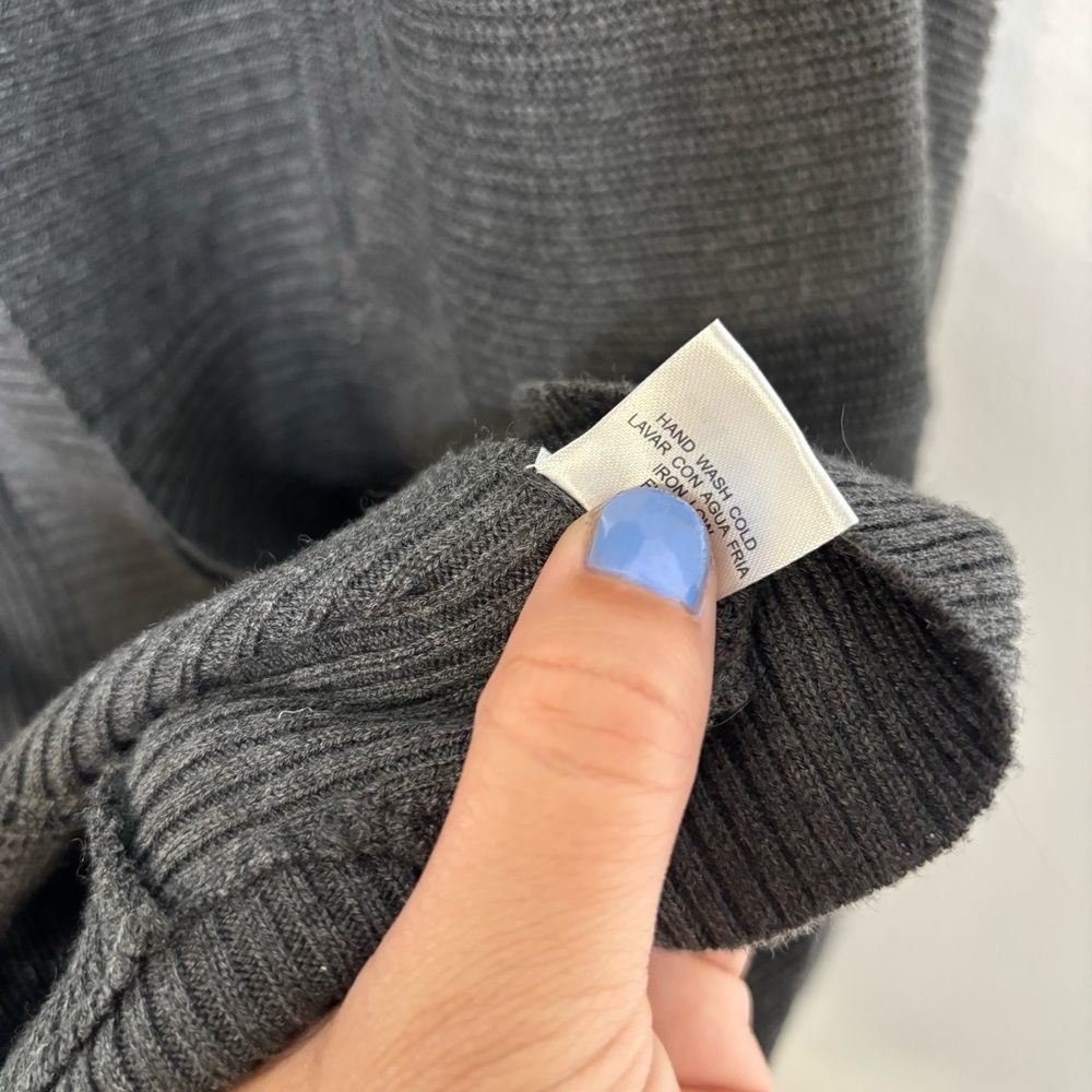 Stitch Fix x Skies are Blue Gray Dassi Cardigan Sweater‎ S/M Dolman Sleeve Hood - Picture 5 of 9
